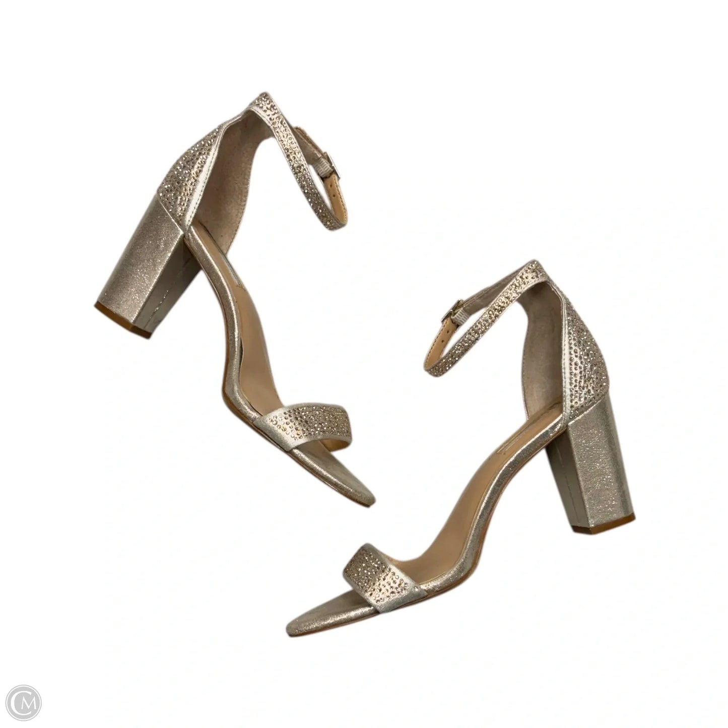 Sandals Heels Block By Inc In Gold, Size: 8