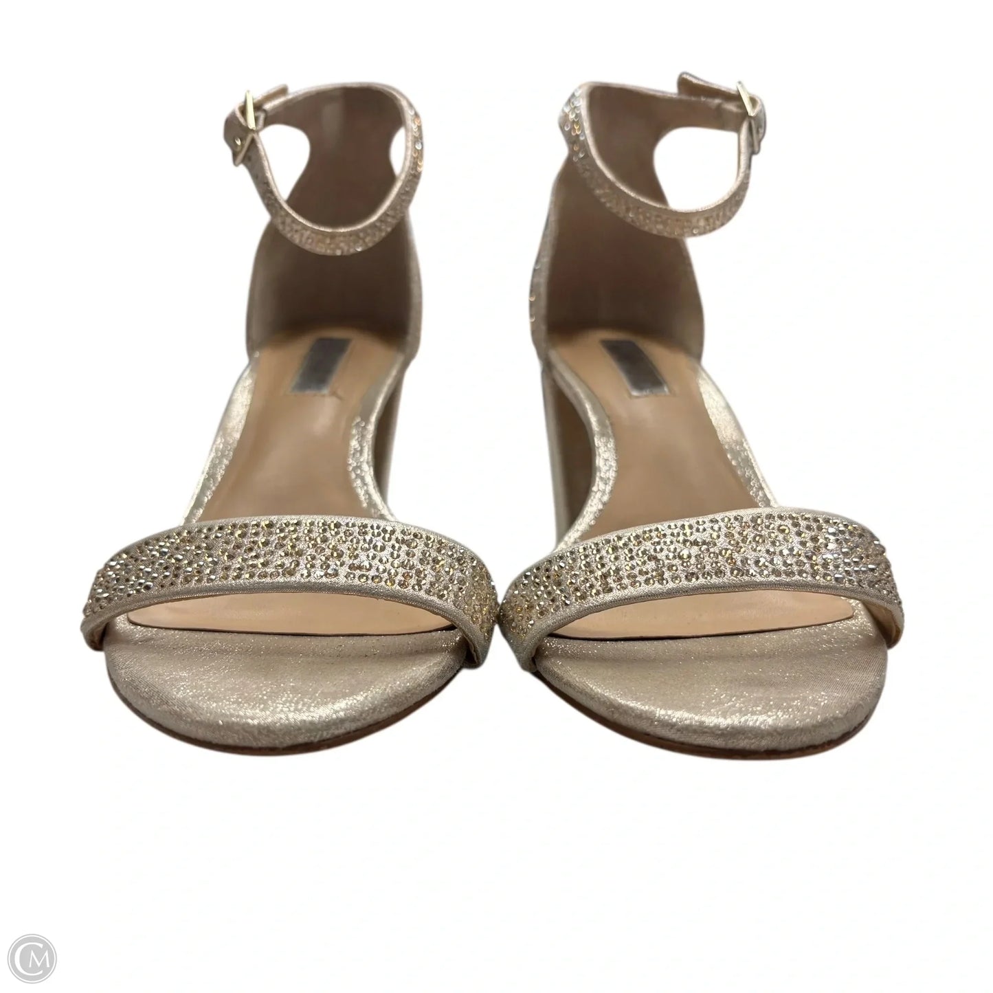 Sandals Heels Block By Inc In Gold, Size: 8