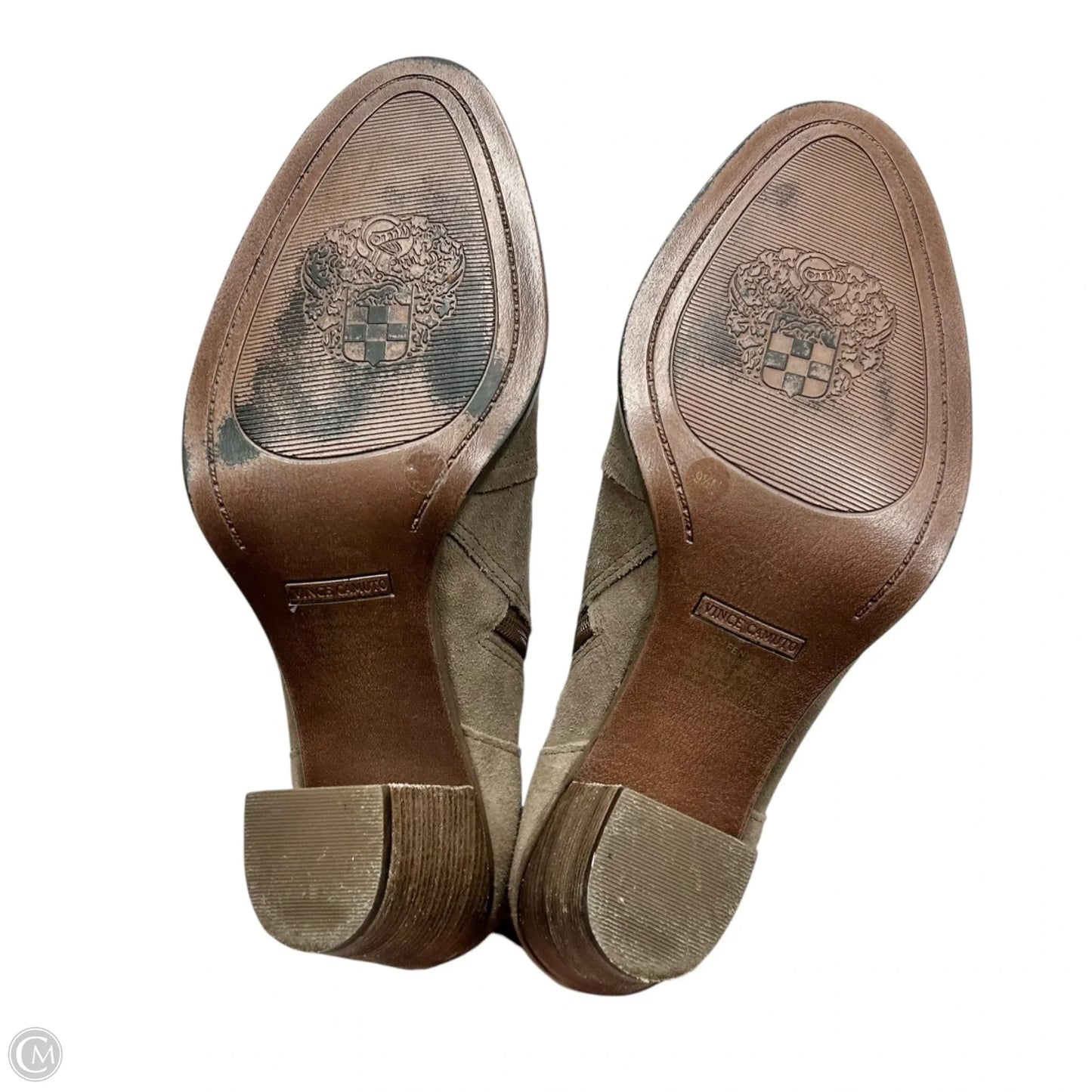 Boots Ankle Heels By Vince Camuto In Taupe, Size: 9.5