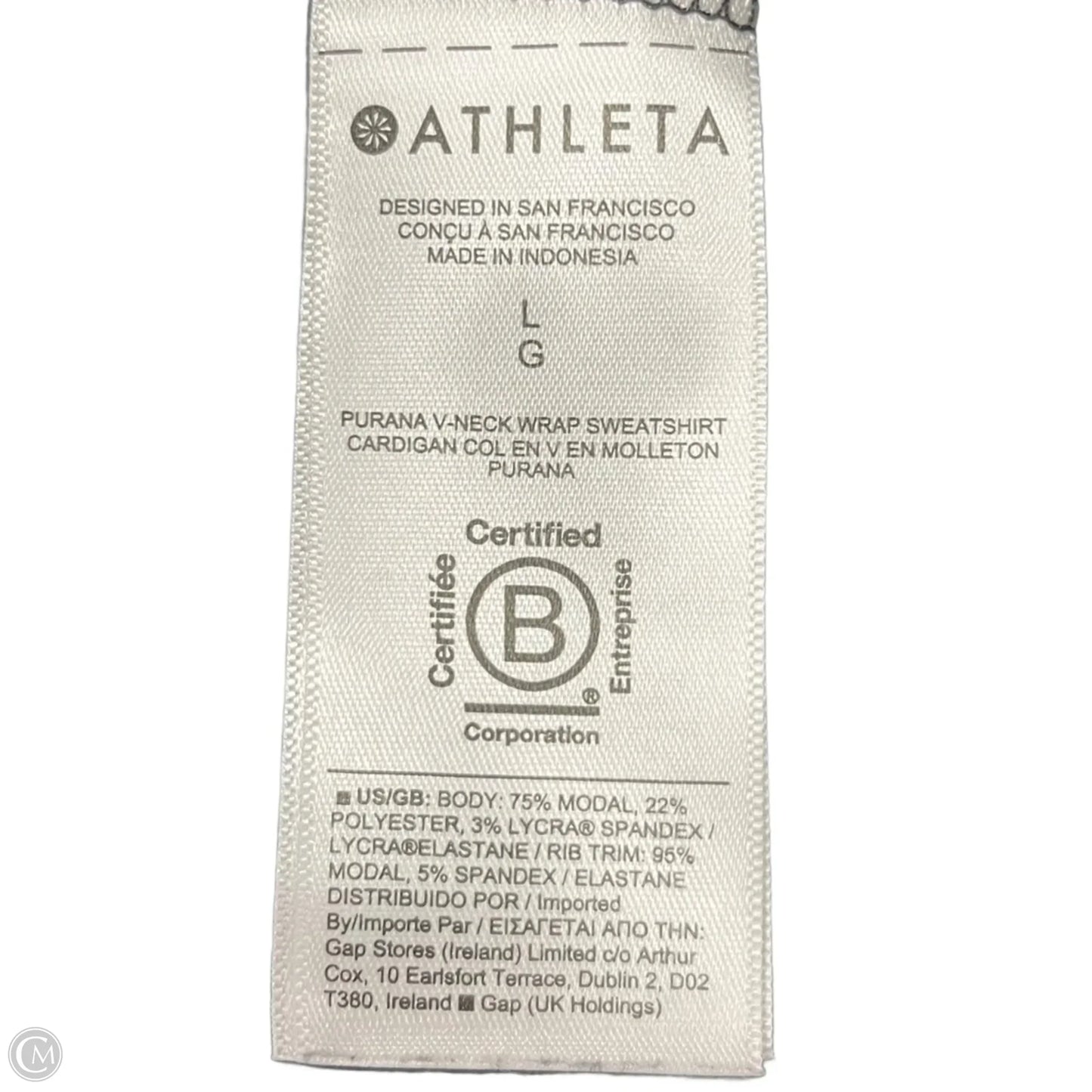 Athletic Sweatshirt Crewneck By Athleta In Grey, Size: L