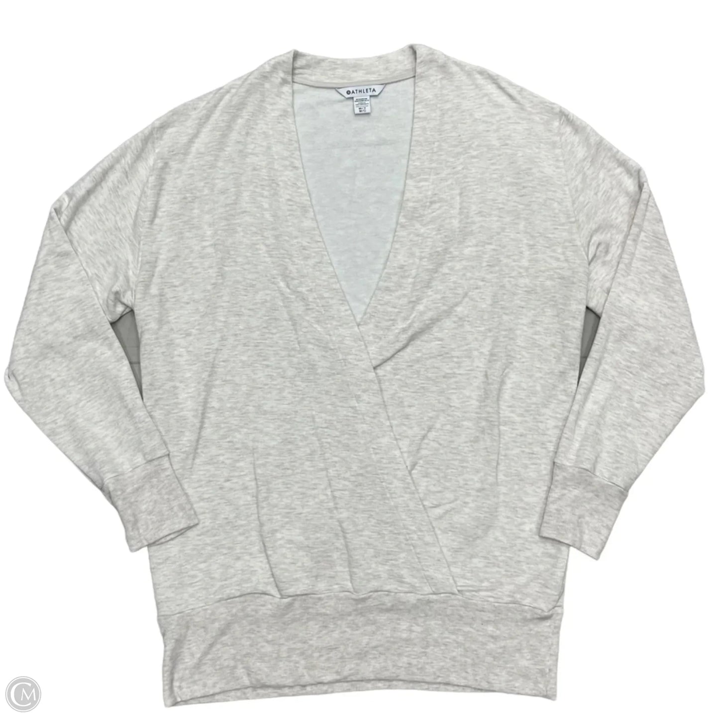 Athletic Sweatshirt Crewneck By Athleta In Cream, Size: M