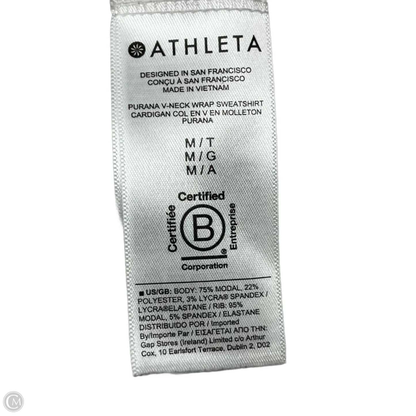 Athletic Sweatshirt Crewneck By Athleta In Cream, Size: M