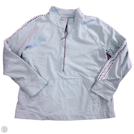 Sweatshirt Designer By Lilly Pulitzer In Blue & White, Size: Xl