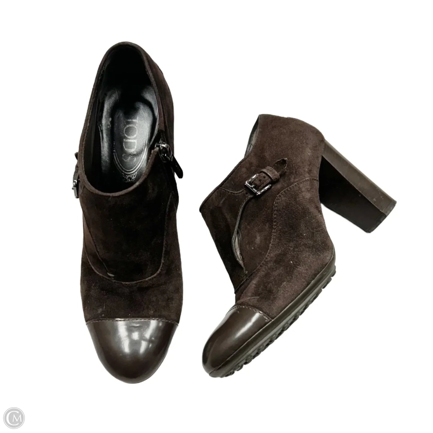 Shoes Luxury Designer By Tods In Brown, Size: 8.5