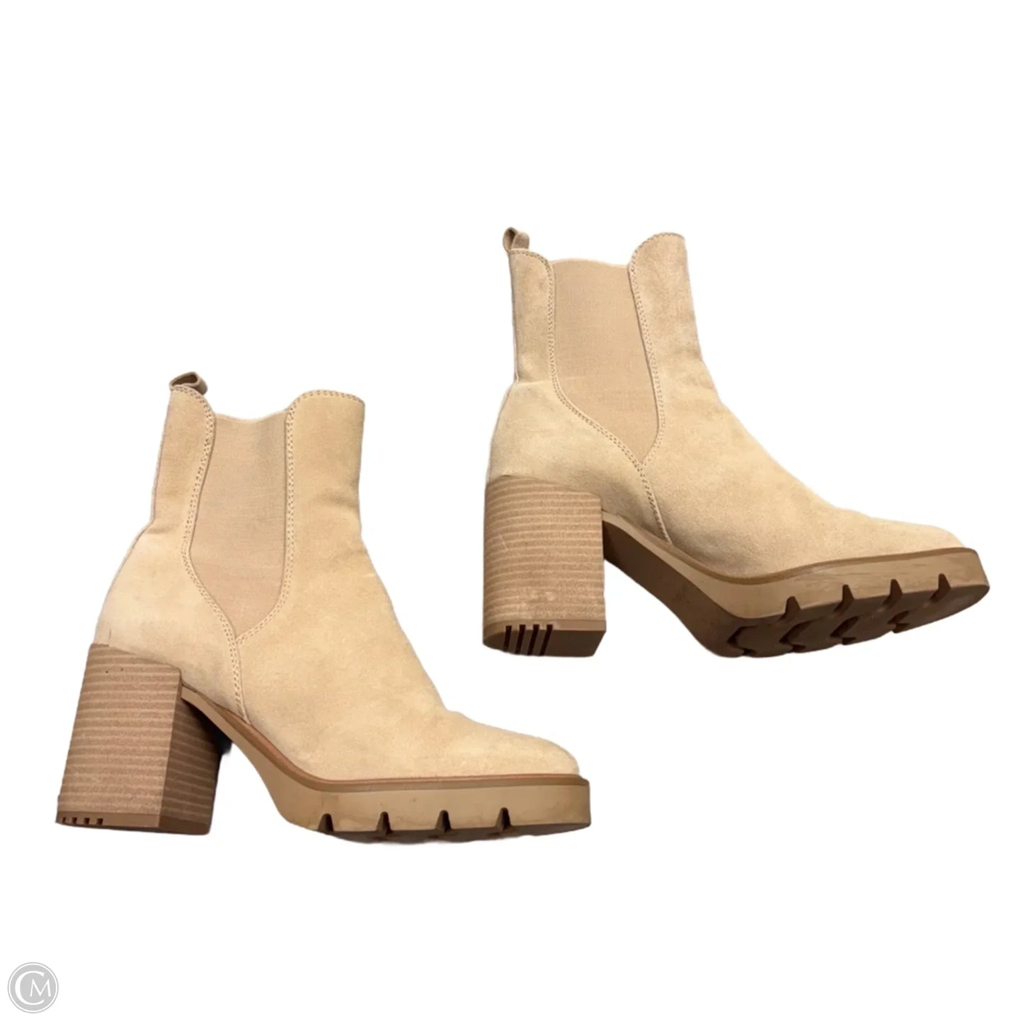 Boots Ankle Heels By Sam Edelman In Beige, Size: 9