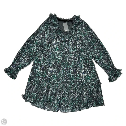 Dress Casual Short By Ungaro In Black & Green, Size: Xxl