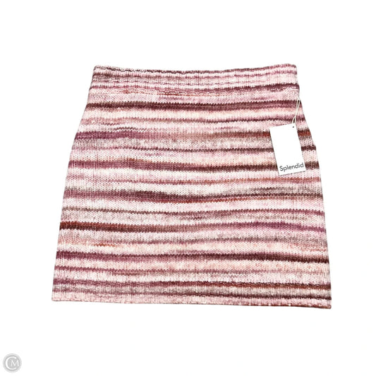 Skirt Mini & Short By Splendid In Pink & White, Size: Xl