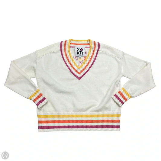 Sweater By Kerri Rosenthal In Pink & White, Size: Xs