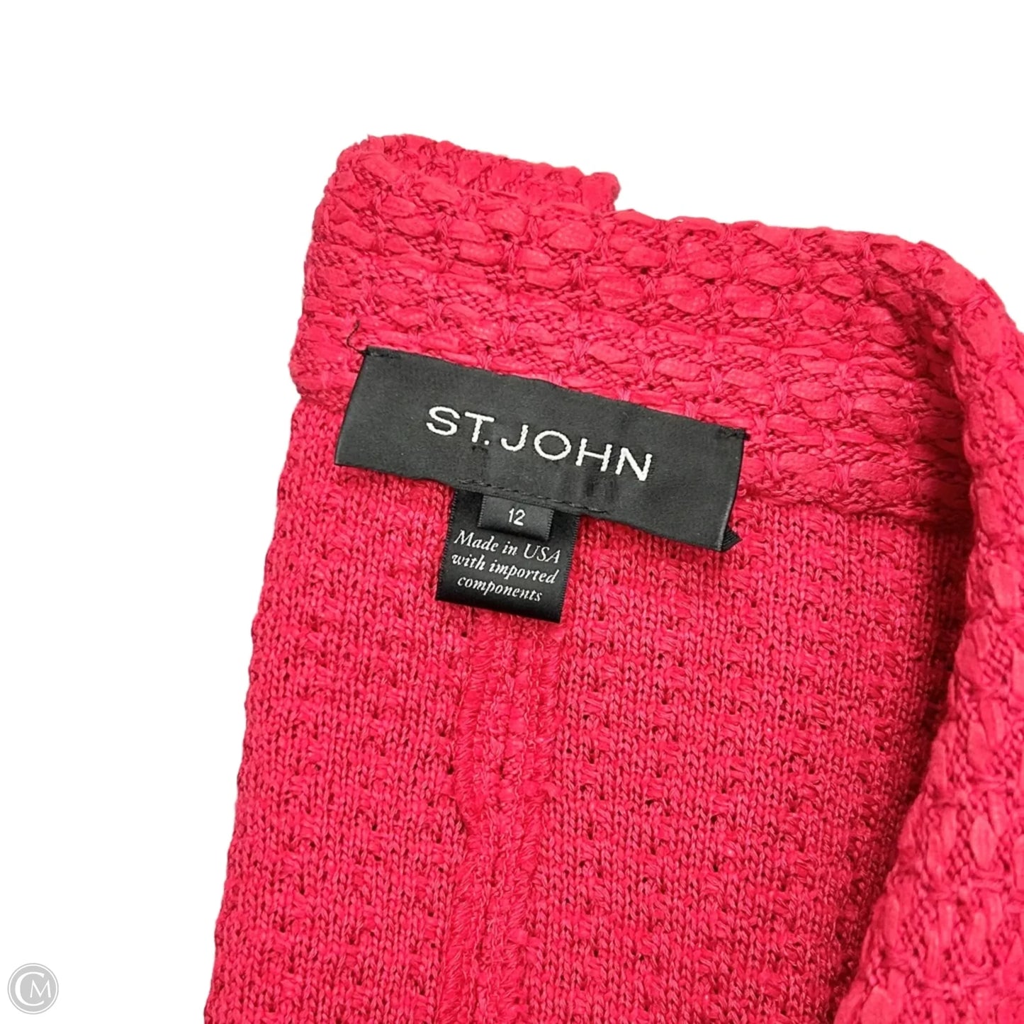 Blazer Luxury Designer By St John Collection In Red, Size: L