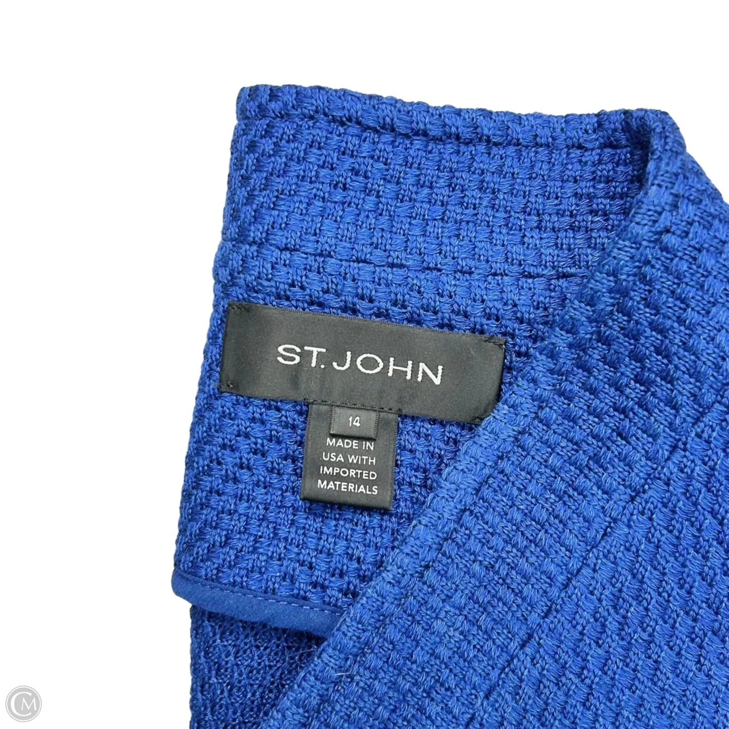 Blazer Luxury Designer By St John Collection In Blue, Size: Xl