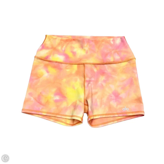 Athletic Shorts By Alo In Orange & Pink, Size: M