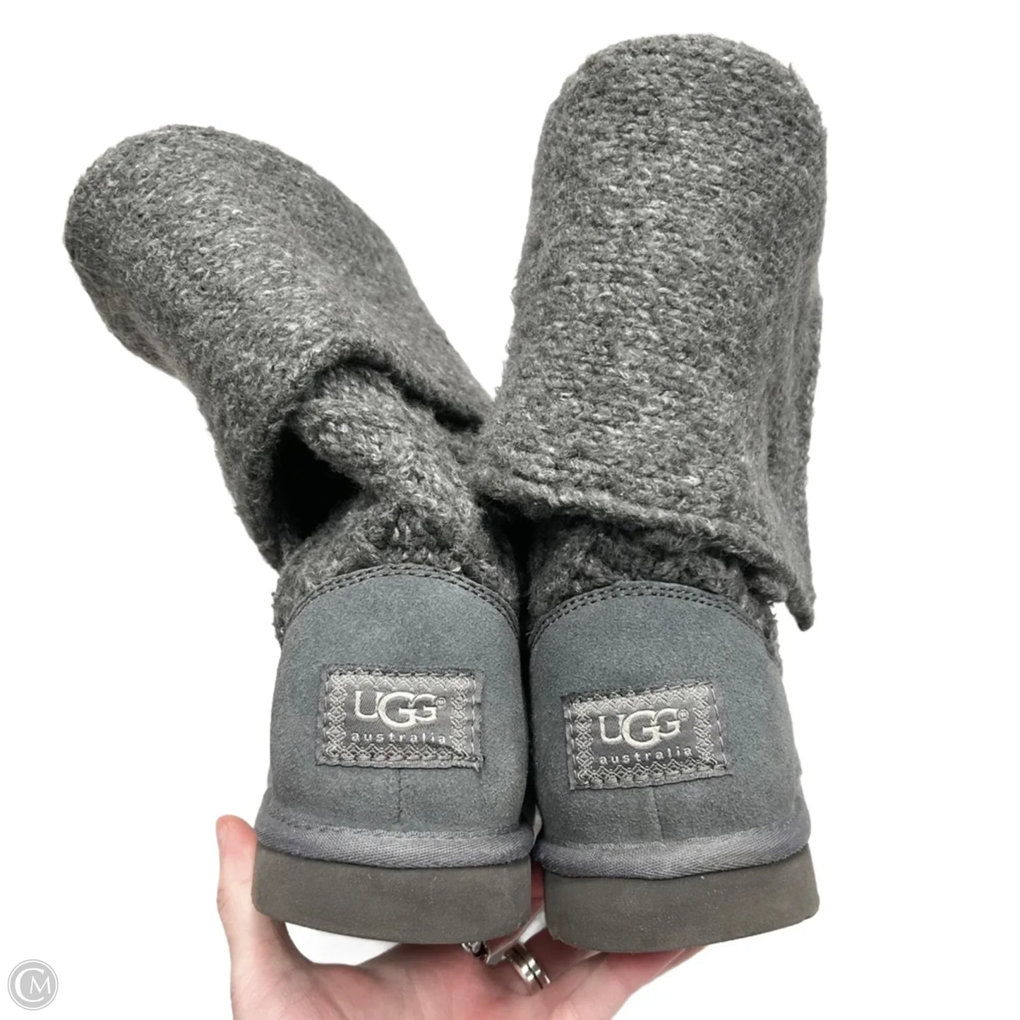 Boots Designer By Ugg In Grey, Size: 8