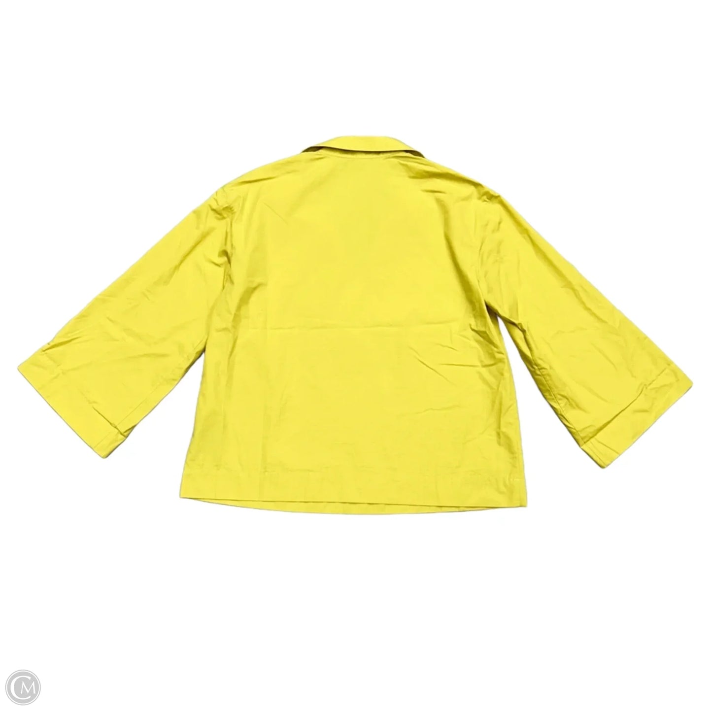 Top Long Sleeve Designer By Lafayette 148 In Yellow, Size: S