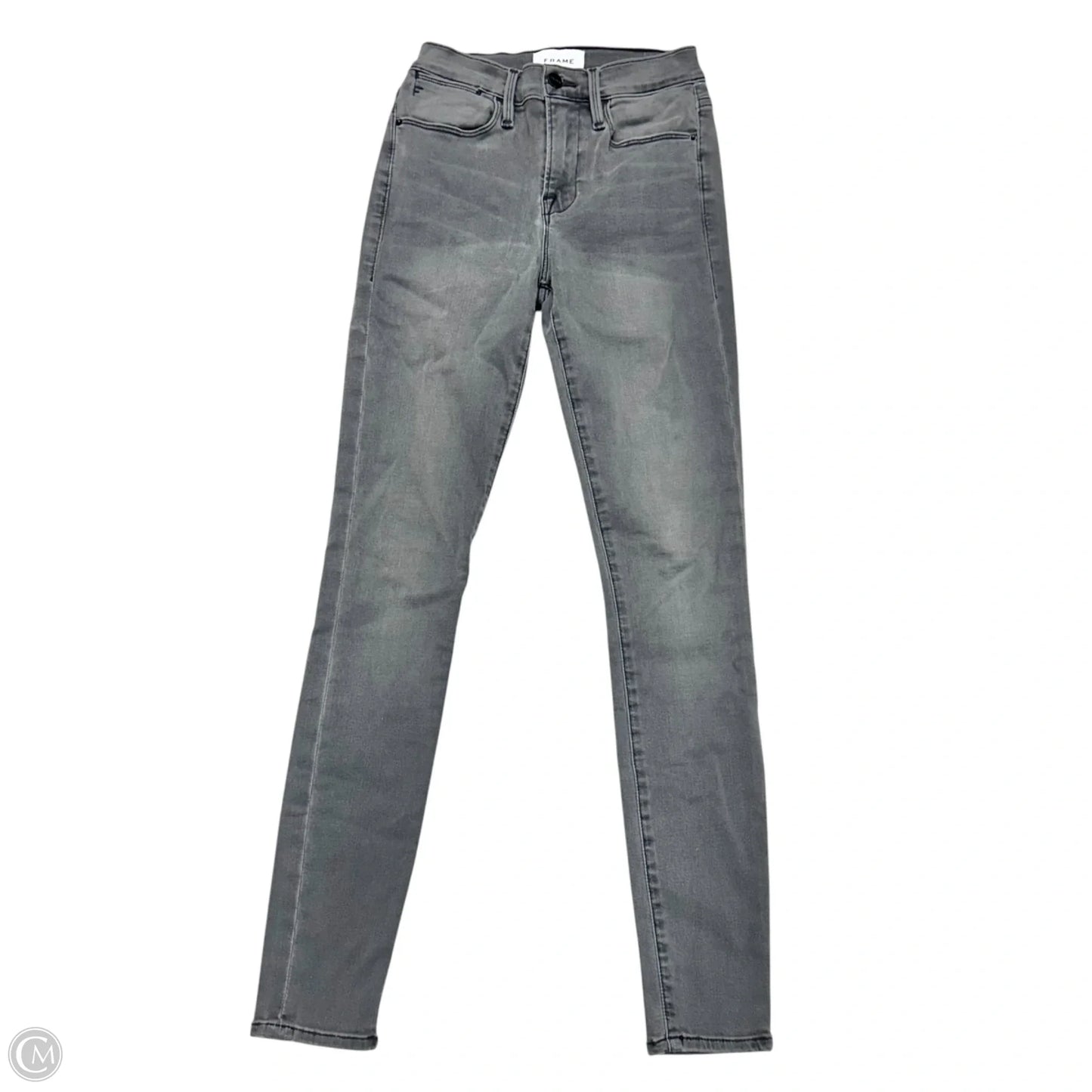 Jeans Skinny By Frame In Grey Denim, Size: 0
