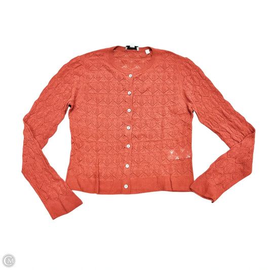 Top Long Sleeve By Vince In Orange, Size: S