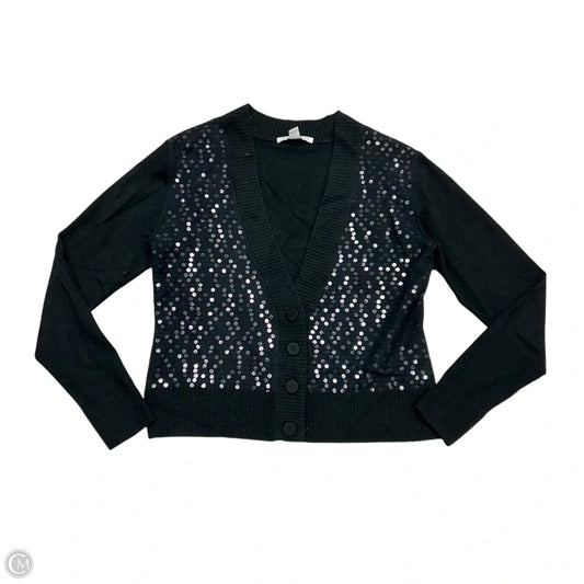 Sweater Cardigan Cashmere By Autumn Cashmere In Black, Size: M