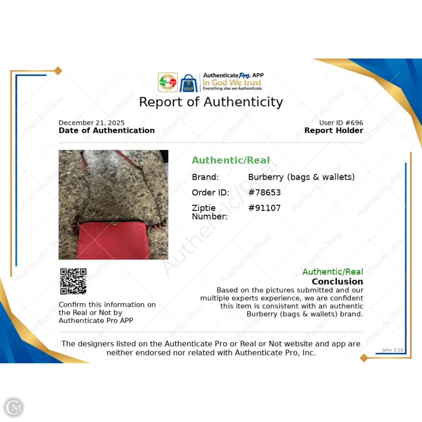 Crossbody Luxury Designer By Burberry, Size: Medium