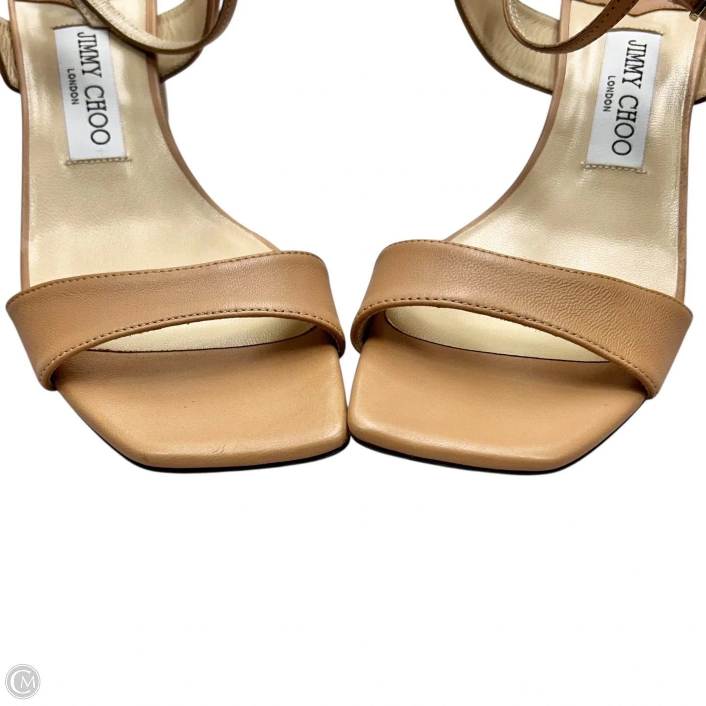 Sandals Luxury Designer By Jimmy Choo In Beige, Size: 8