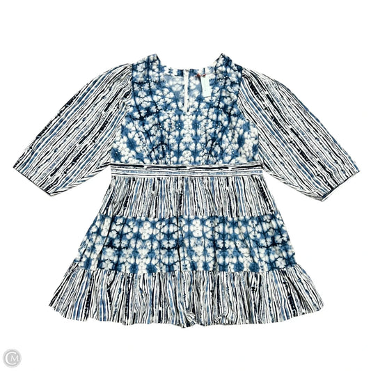 Dress Casual Short By Anthropologie In Blue & White, Size: 3x