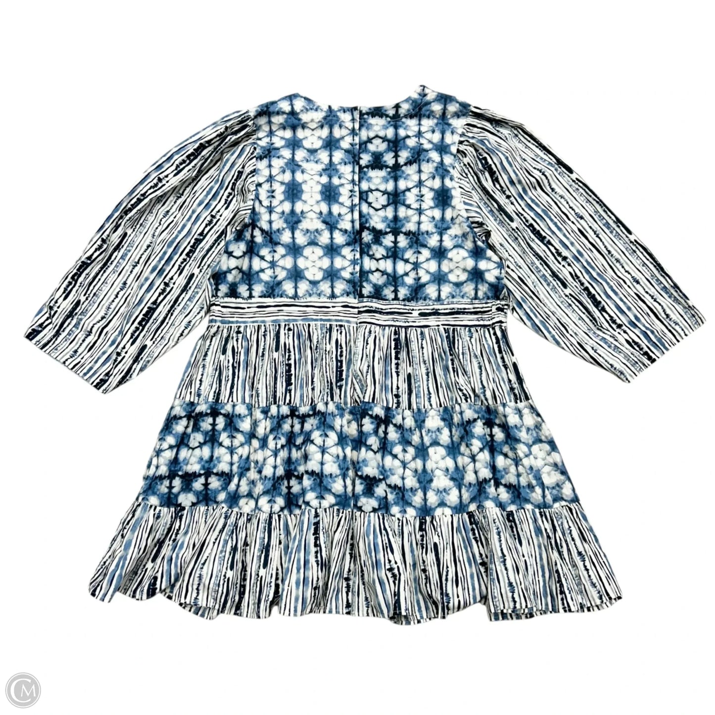 Dress Casual Short By Anthropologie In Blue & White, Size: 3x