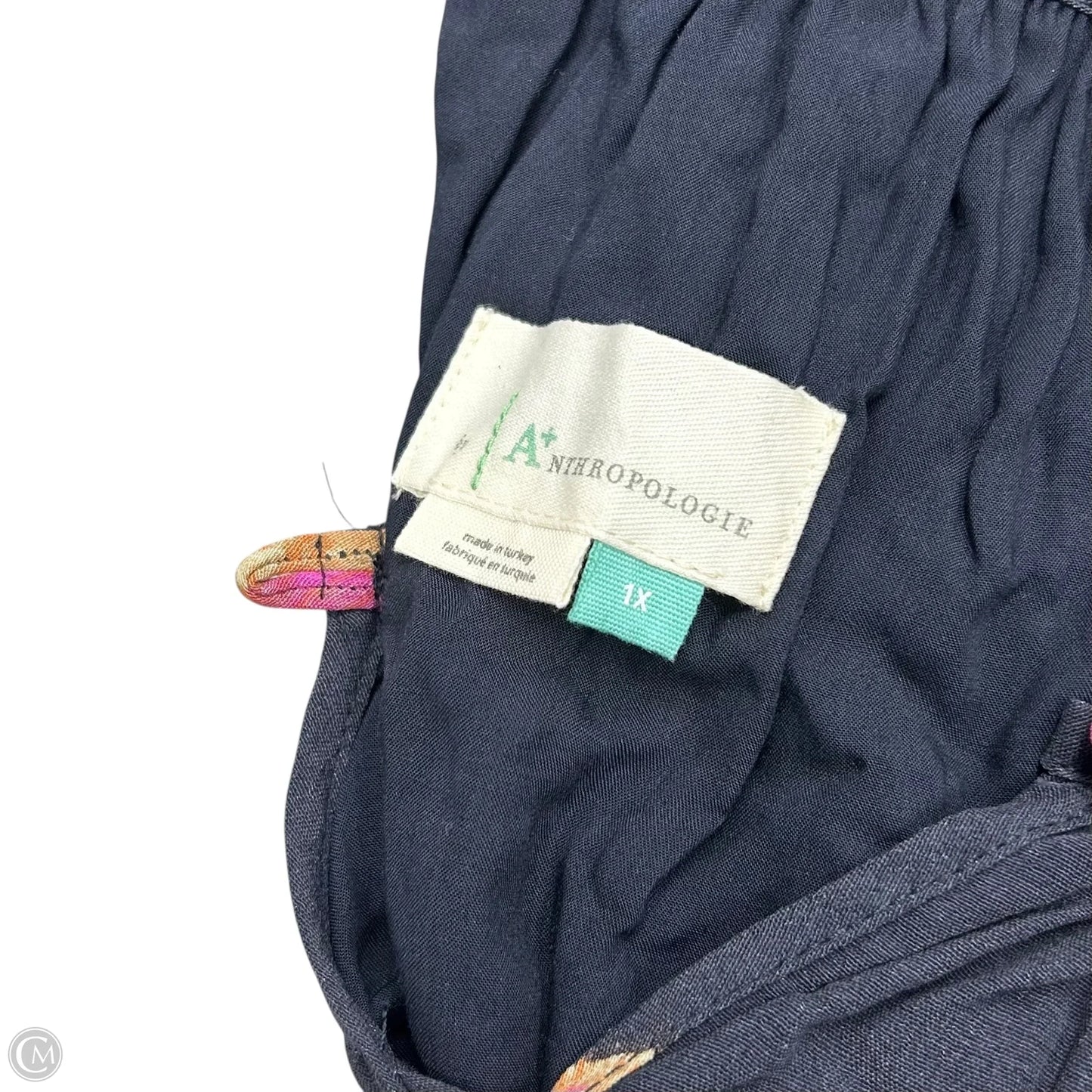 Dress Casual Short By Anthropologie In Blue & Orange, Size: 1x