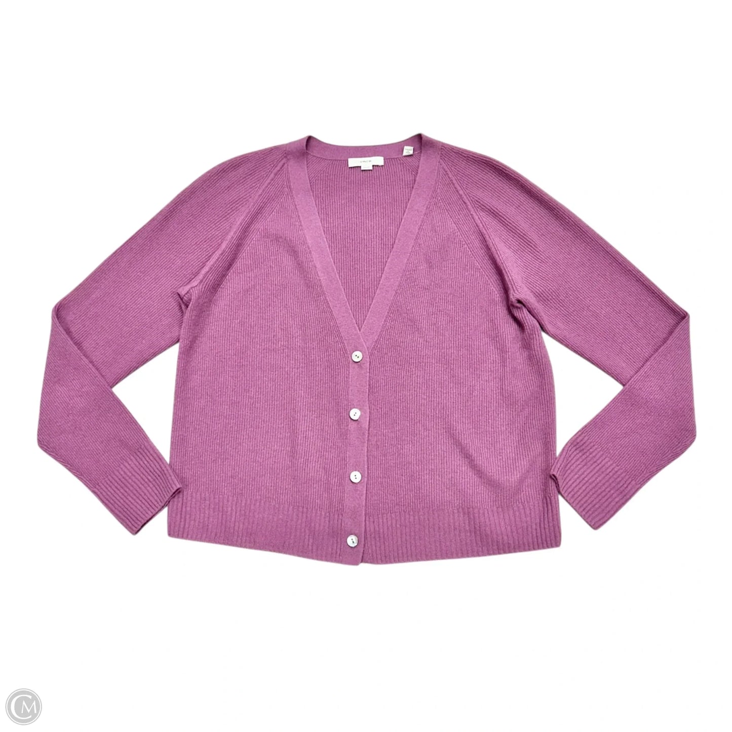 Sweater Cardigan Cashmere By Vince In Purple, Size: 1x