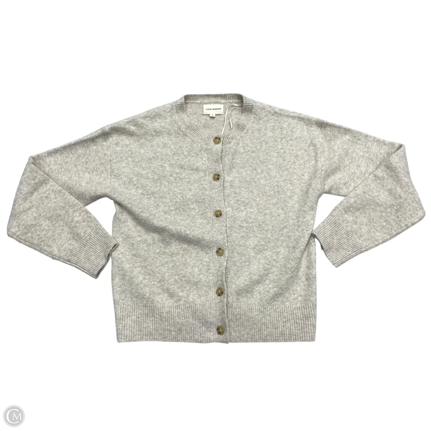 Sweater Cardigan By Lucky Brand In Beige, Size: S