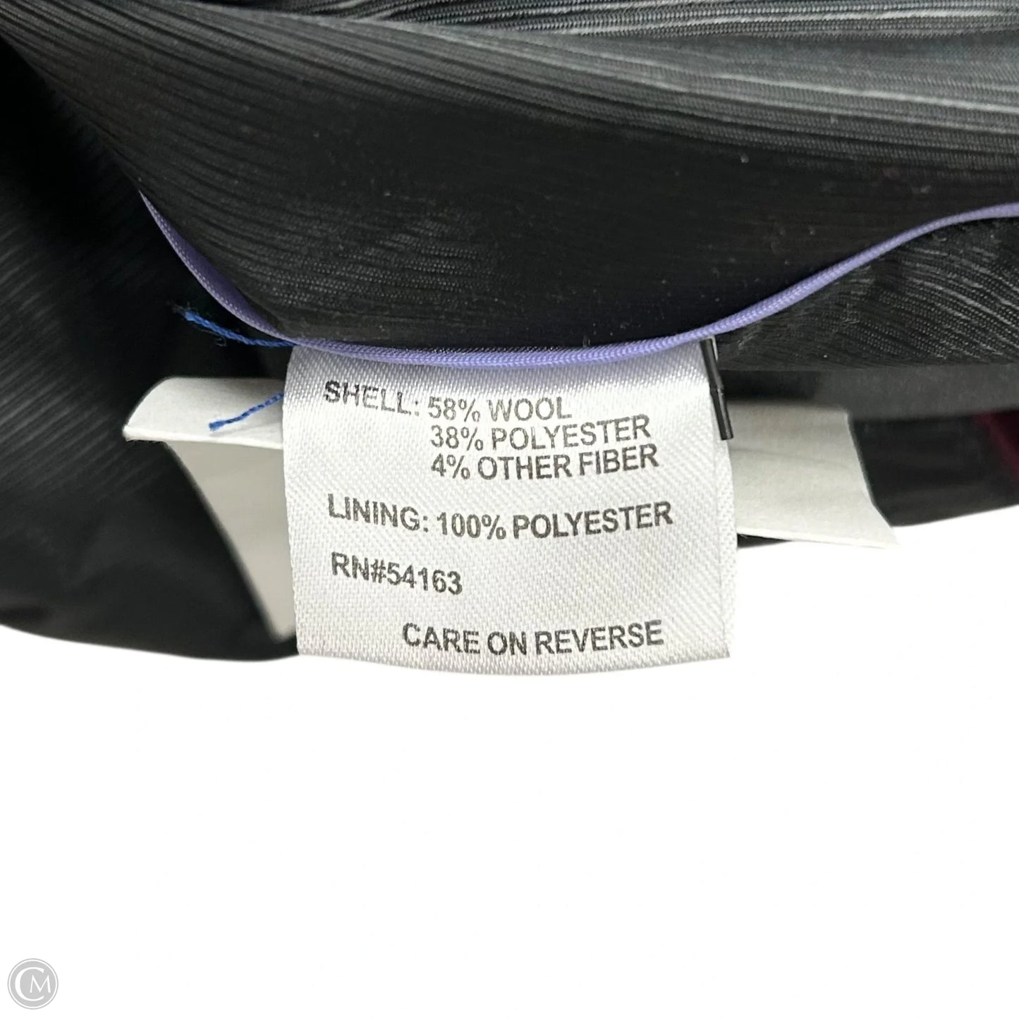 Coat Peacoat By Calvin Klein In Maroon, Size: L