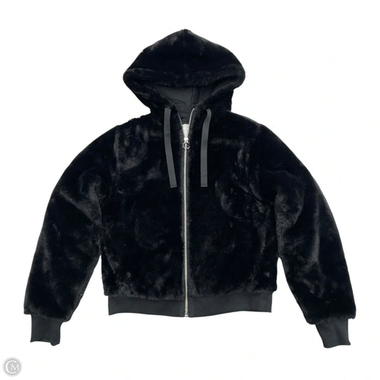 Jacket Faux Fur & Sherpa By Athleta In Black, Size: Xxs