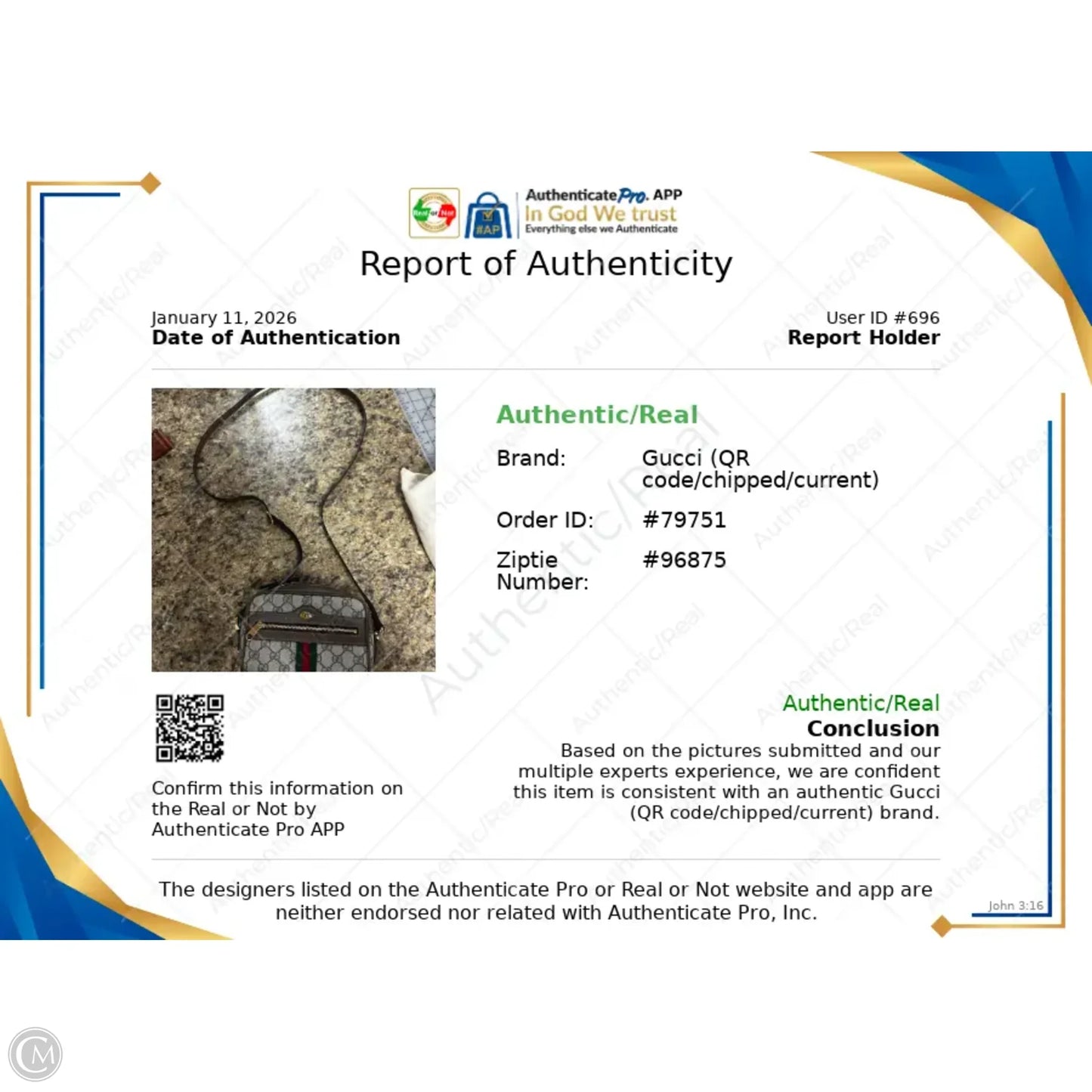 Crossbody Luxury Designer By Gucci, Size: Small