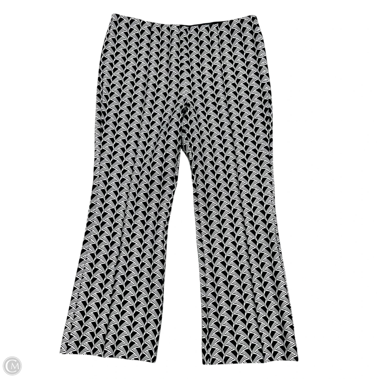 Pants Wide Leg By Maeve In Black & White, Size: L