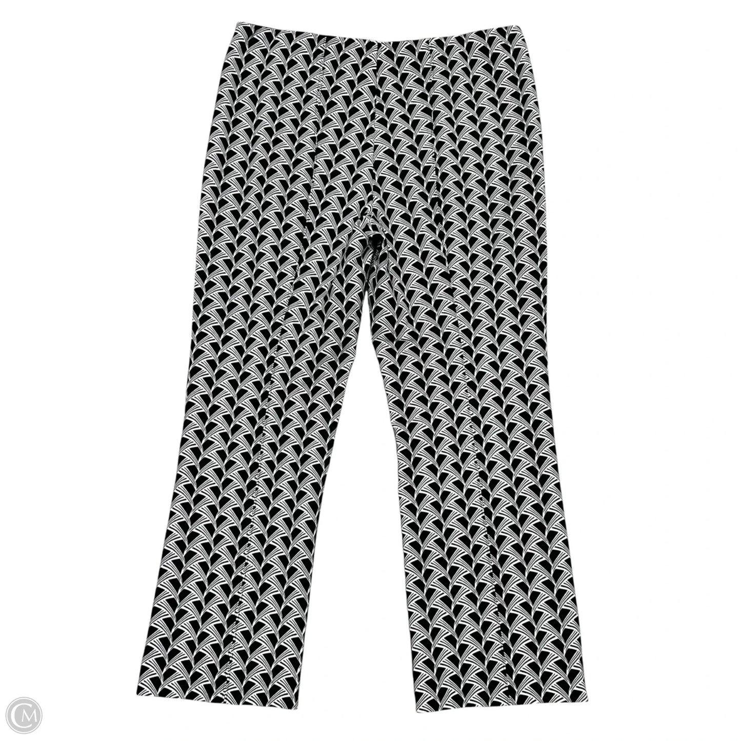 Pants Wide Leg By Maeve In Black & White, Size: L