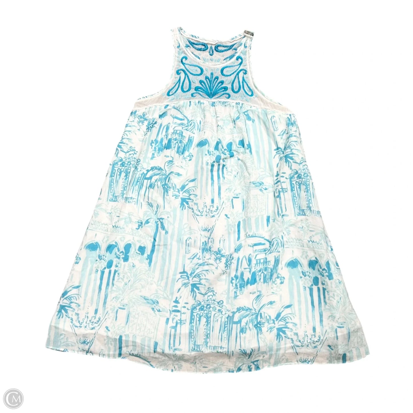 Dress Designer By Lilly Pulitzer In Blue & White, Size: S