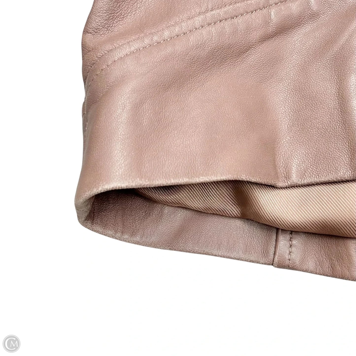 Jacket Moto By Badgley Mischka In Mauve, Size: S