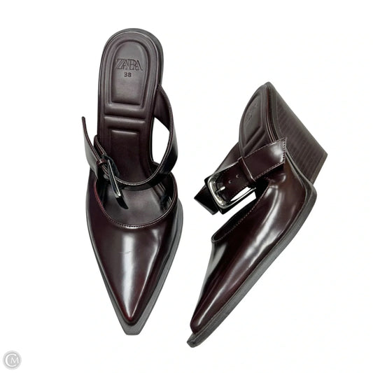 Shoes Heels Block By Zara In Purple, Size: 7.5