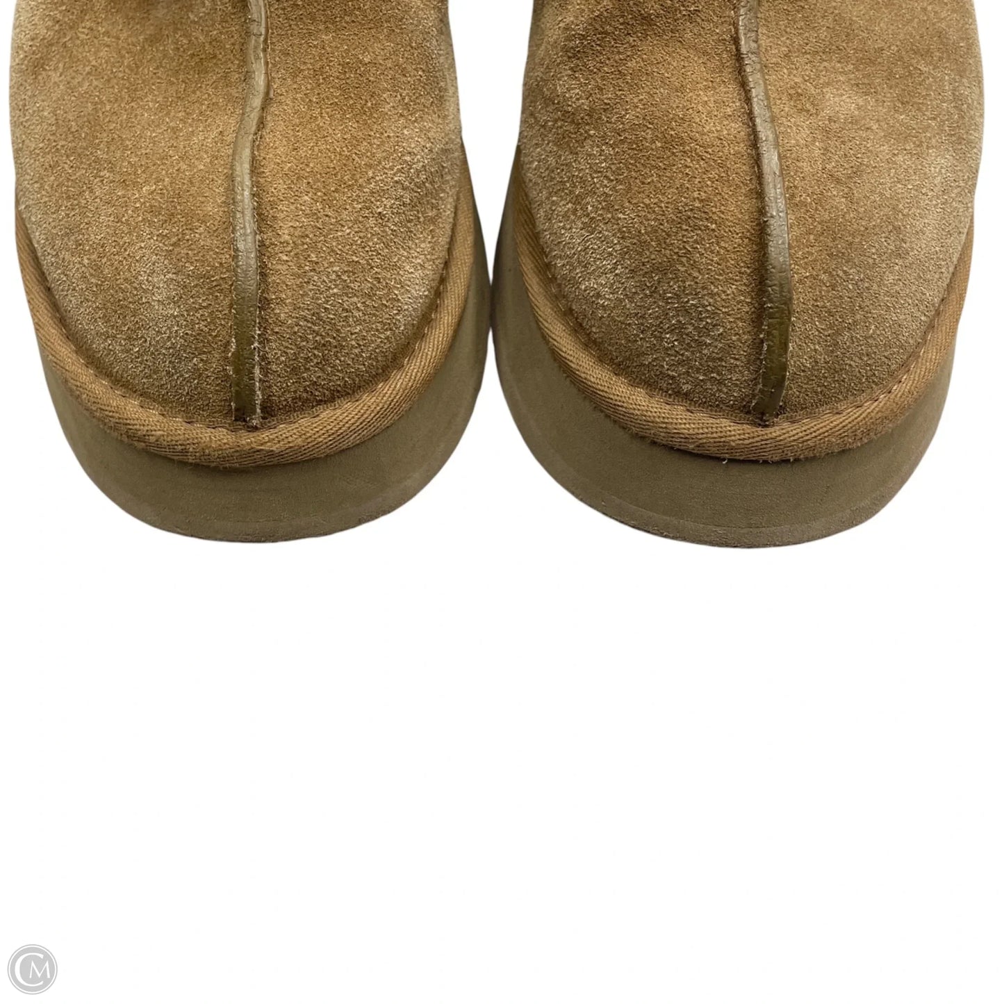 Slippers Designer By Ugg In Tan, Size: 8