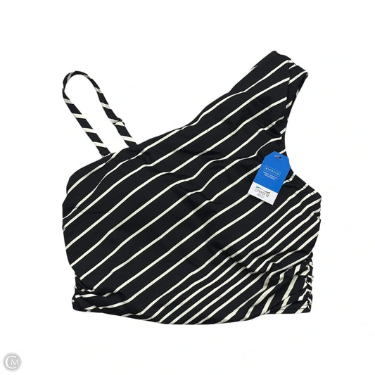 Swimsuit Top By Lands End In Black & Cream, Size: L
