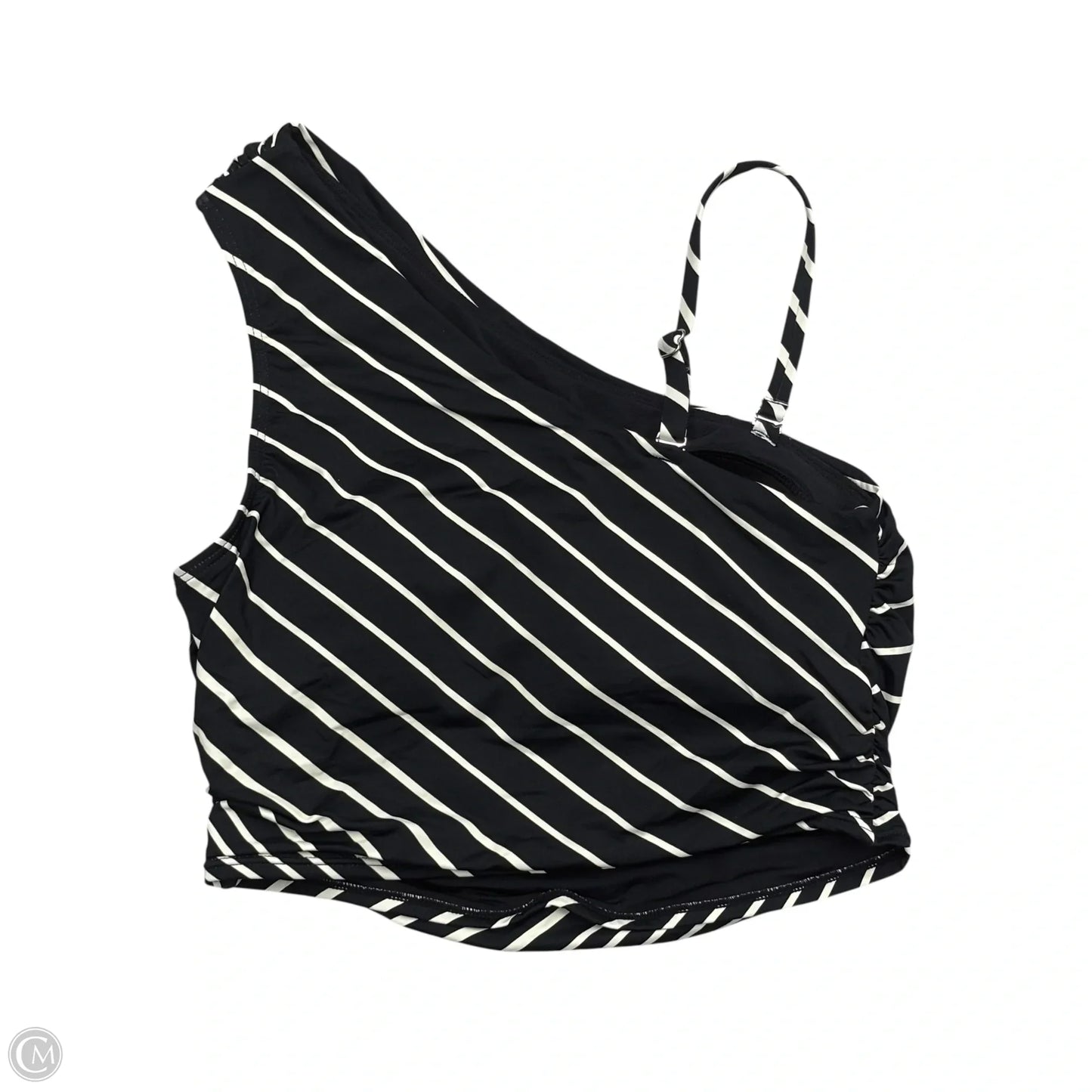 Swimsuit Top By Lands End In Black & Cream, Size: L