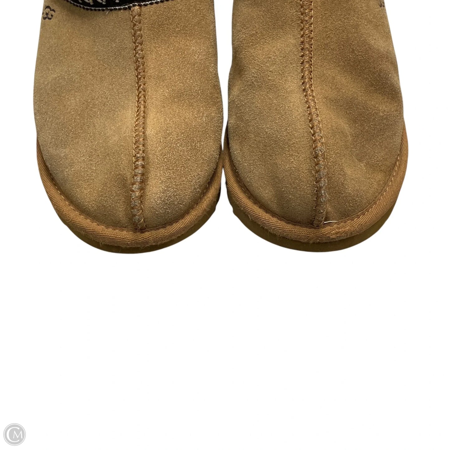 Slippers Designer By Ugg In Tan, Size: 7