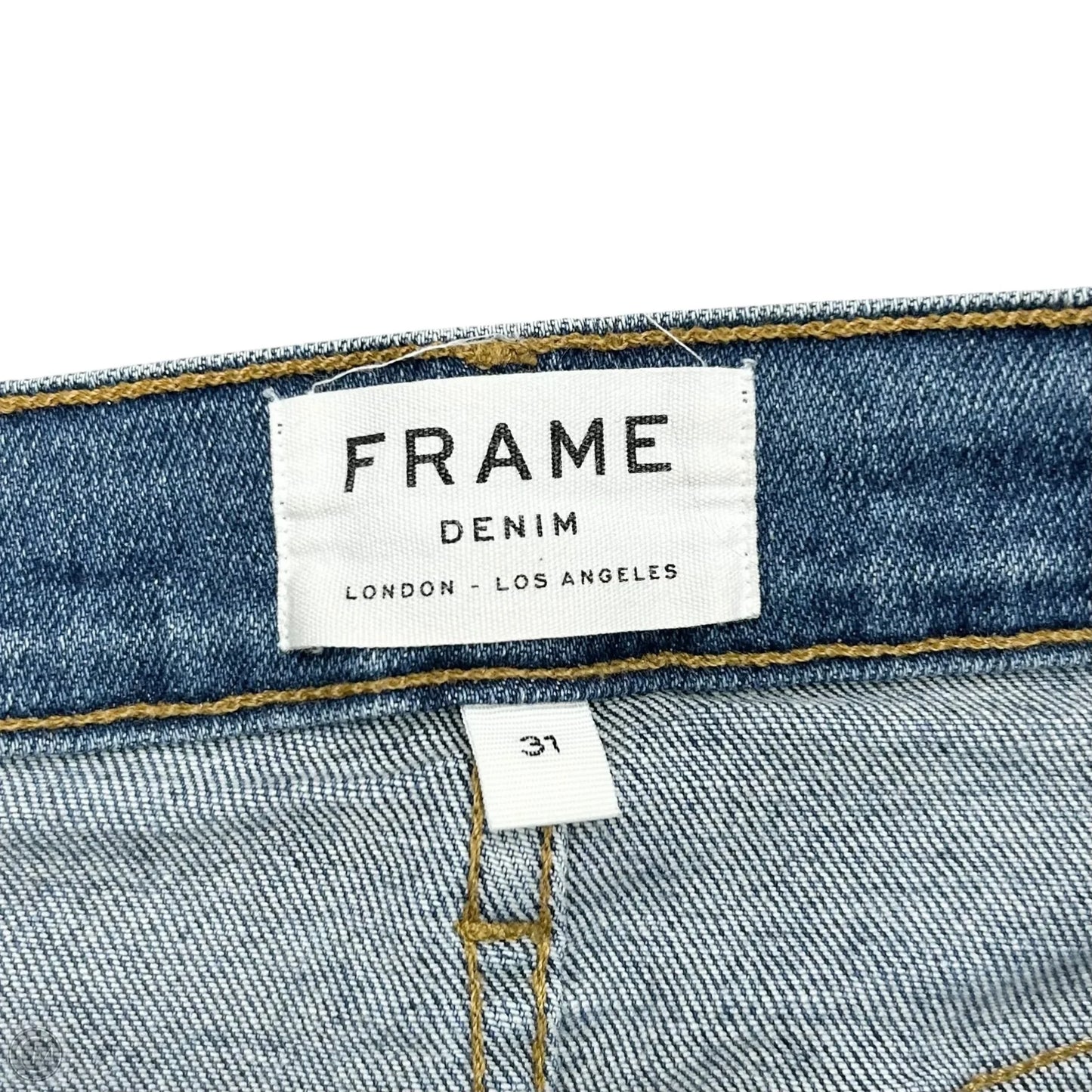 Jeans Skinny By Frame In Blue Denim, Size: 12