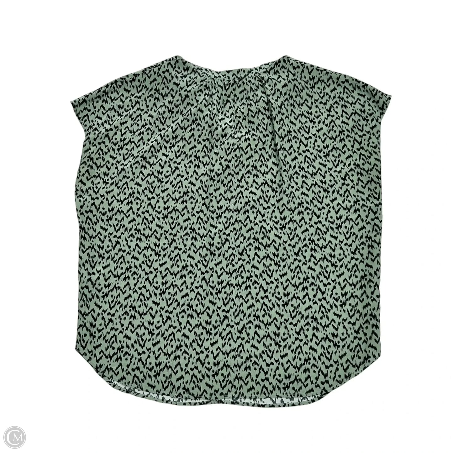 Top Short Sleeve By Amour Vert In Black & Green, Size: L