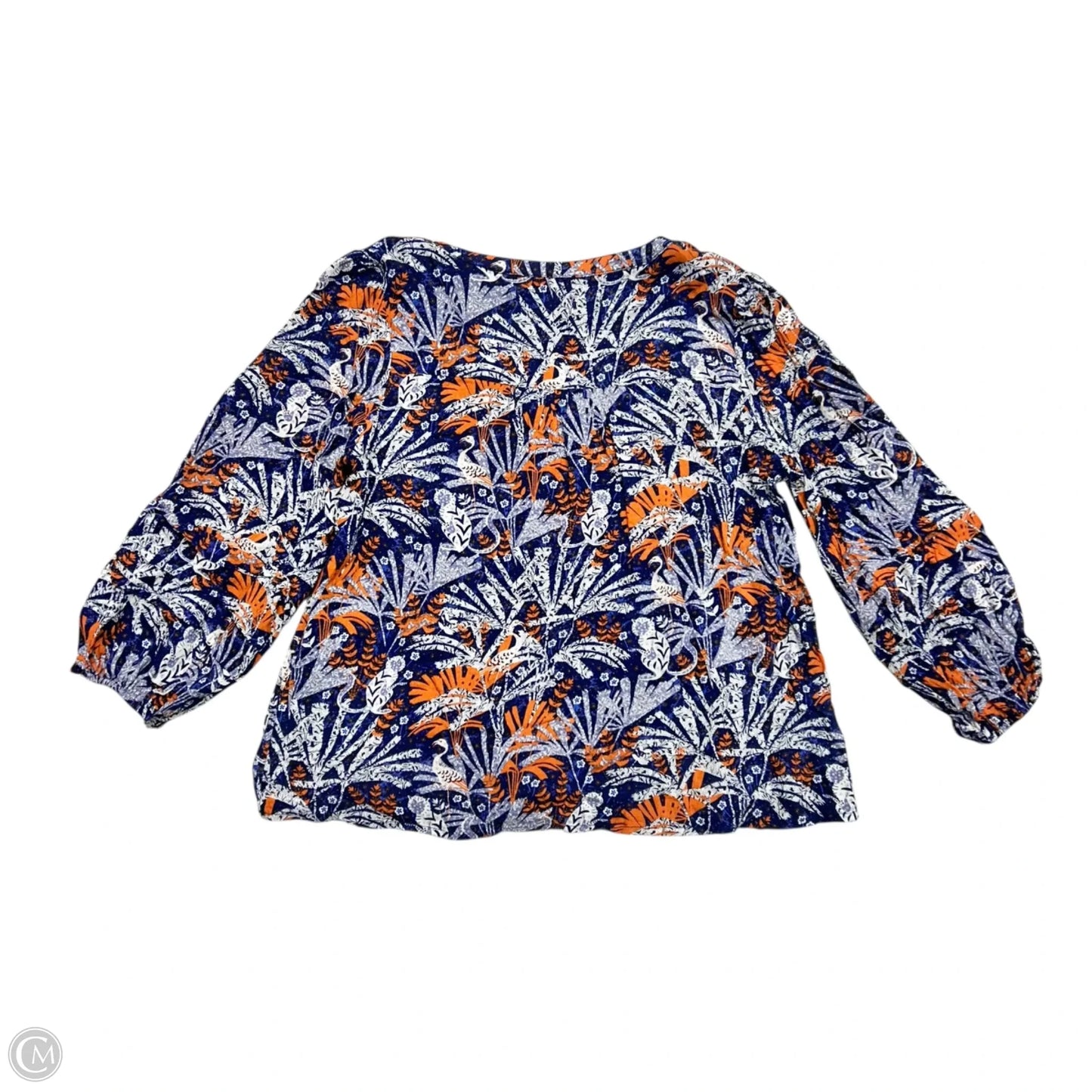 Top Long Sleeve By Maeve In Blue & Orange, Size: M