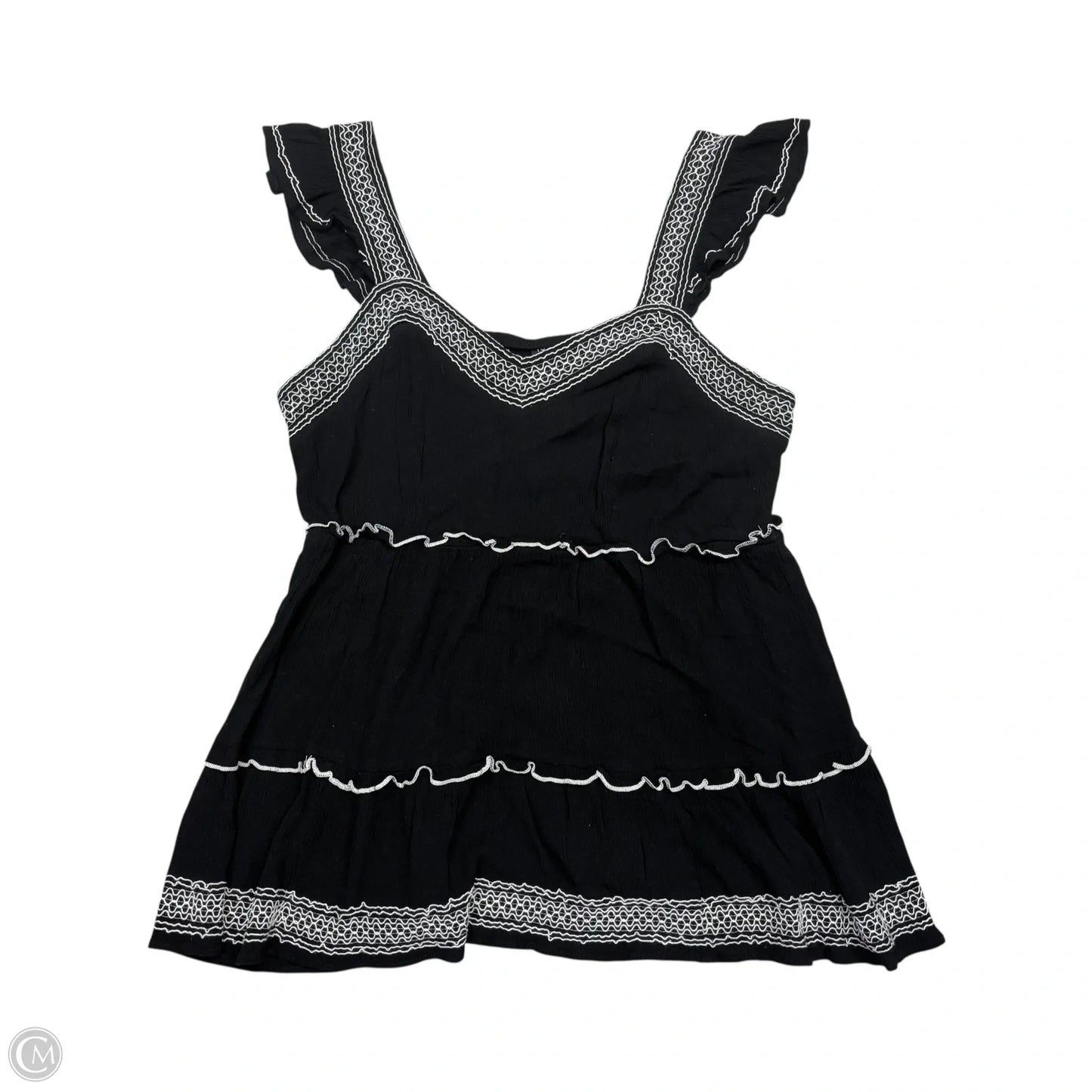 Top Sleeveless By Torrid In Black & White, Size: 2x
