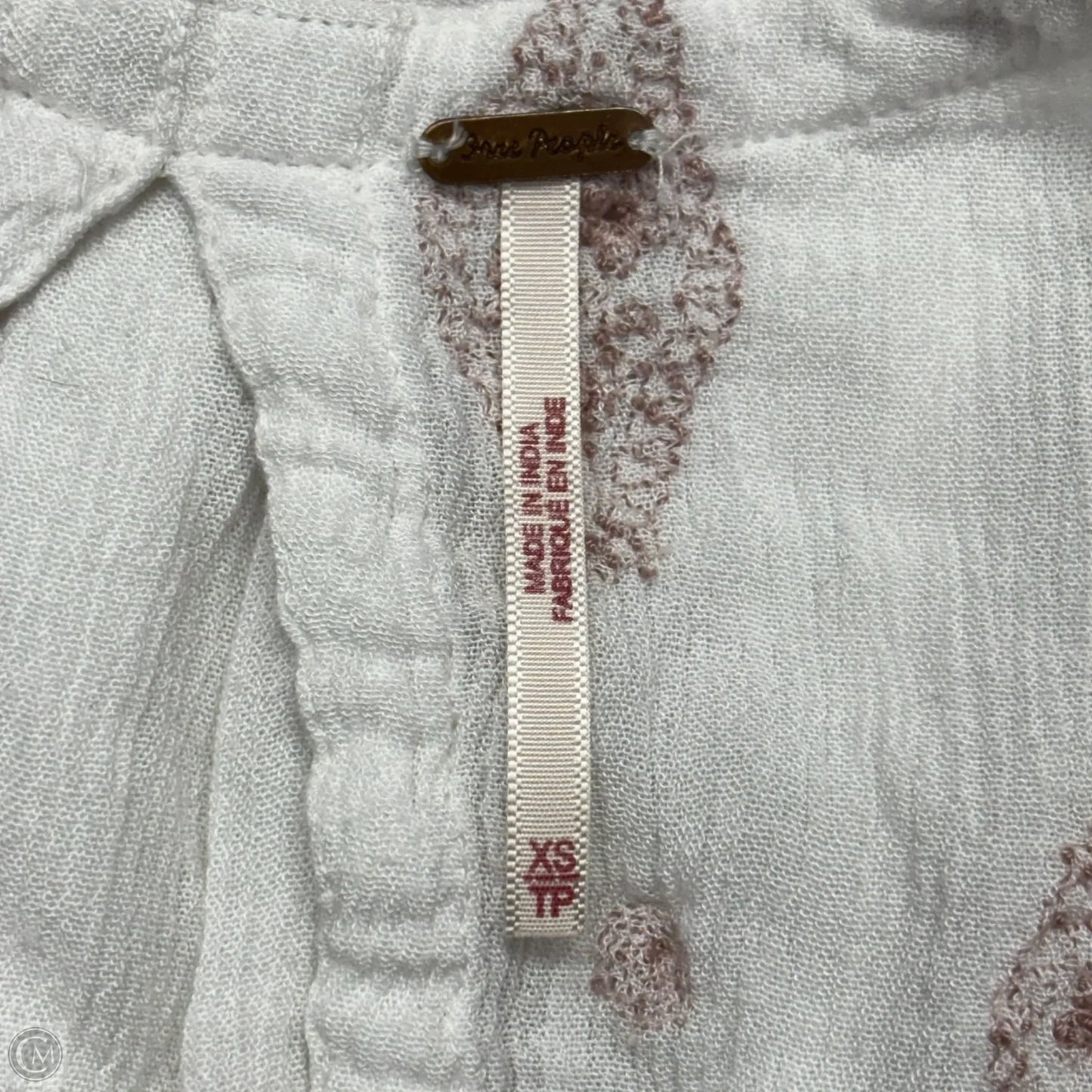 Top Sleeveless By Free People In Pink & White, Size: Xs