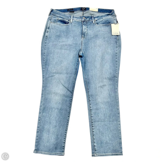 Jeans Straight By Not Your Daughters Jeans In Blue Denim, Size: 22
