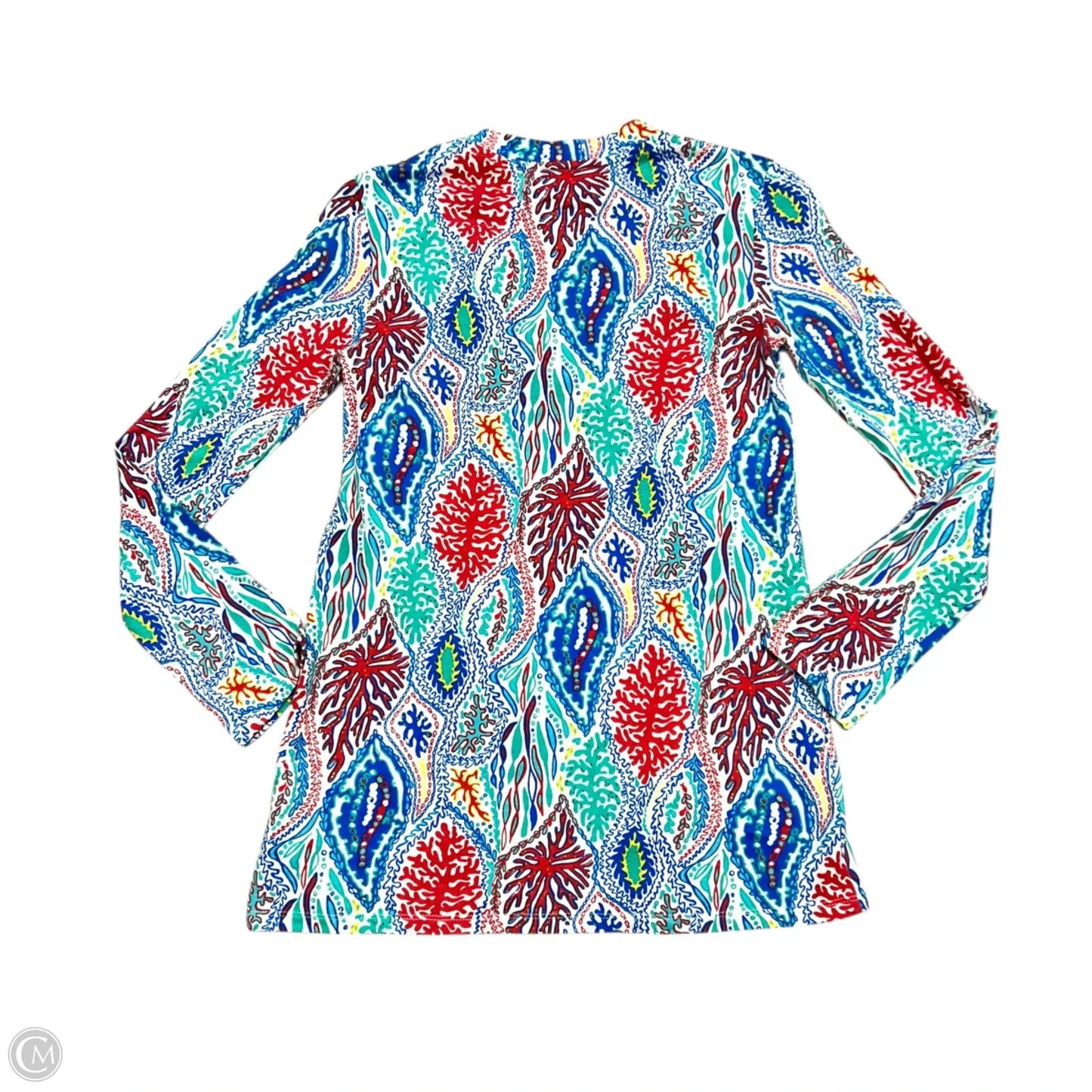 Top Long Sleeve Designer By Lilly Pulitzer In Rainbow Print, Size: Xs