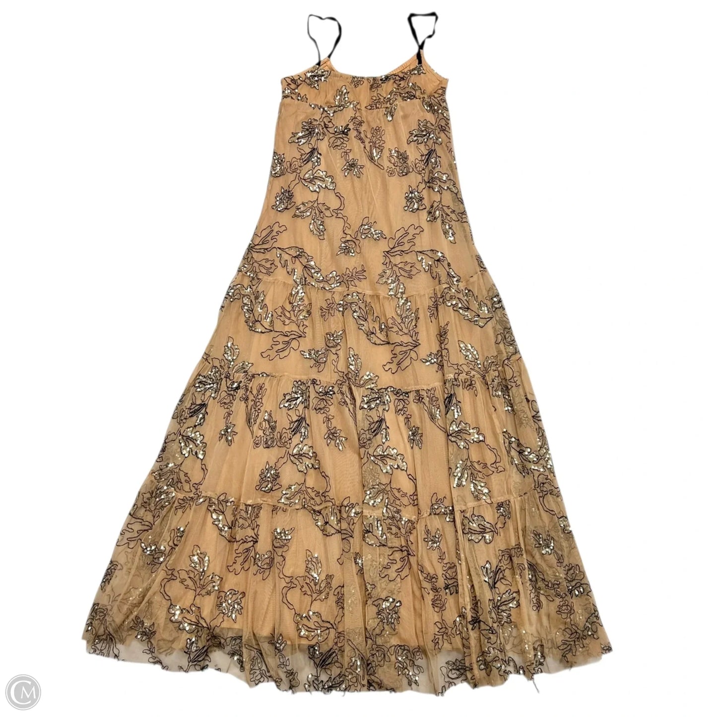 Dress Party Long By Anthropologie In Black & Brown, Size: Xs