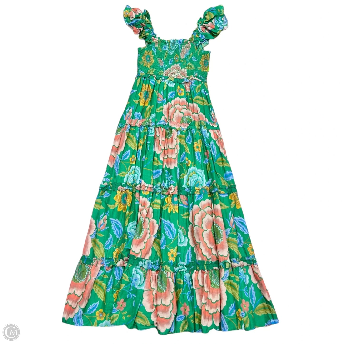Dress Casual Maxi By Love The Label In Green & Pink, Size: Xs