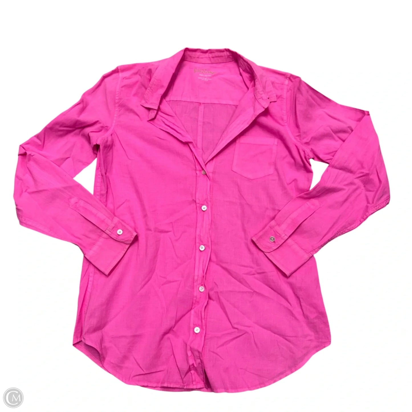 Top Long Sleeve Designer By Lilly Pulitzer In Pink, Size: S