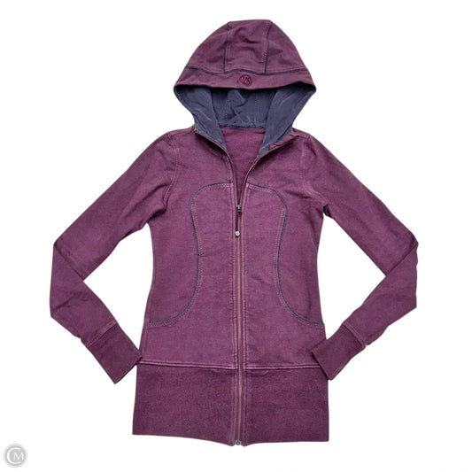 Athletic Jacket By Lululemon In Purple, Size: S